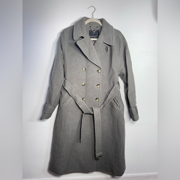 J. Crew Jackets & Blazers - J. Crew Gray Trench Coat 100% wool Size 16